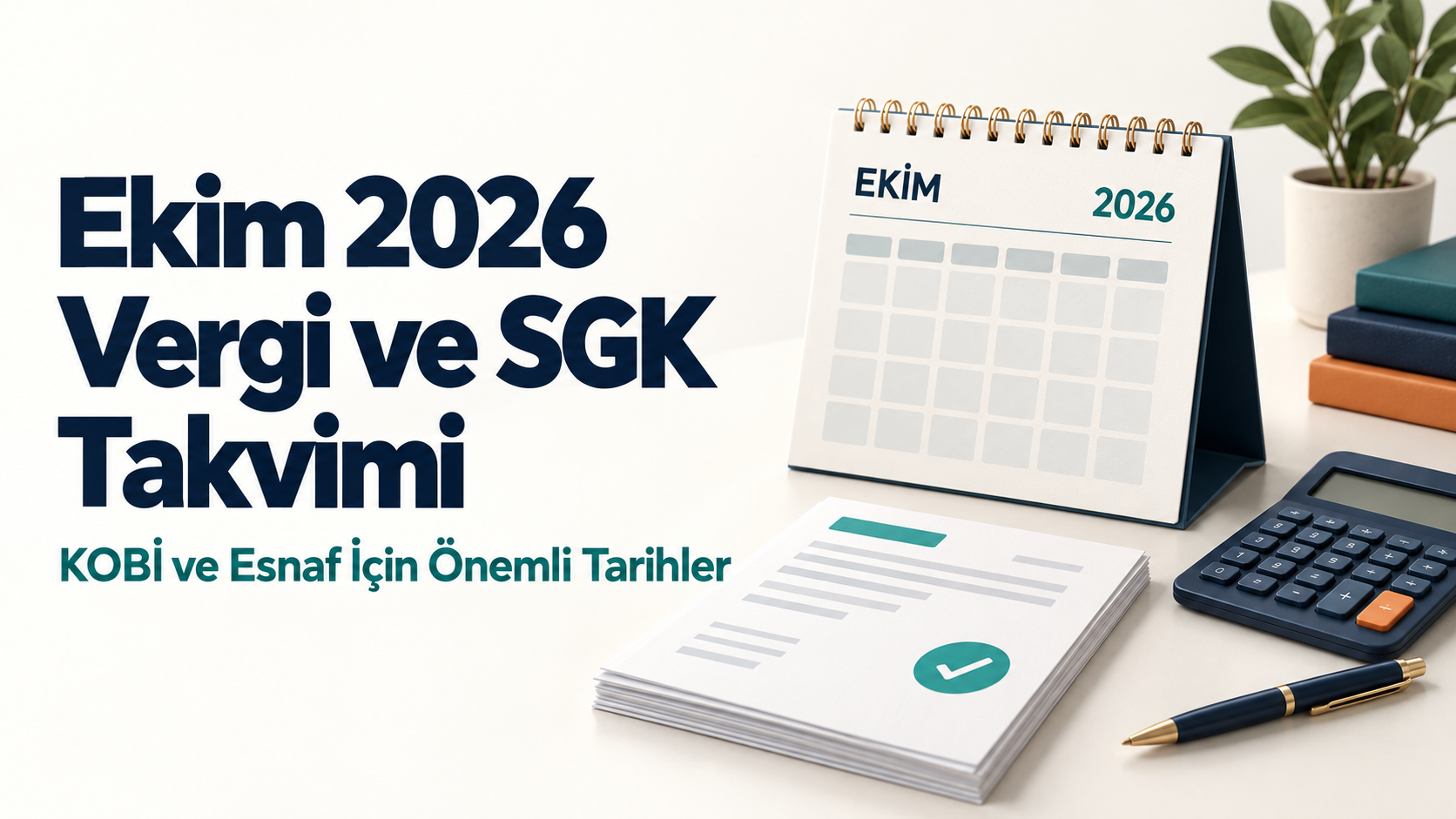 Ekim 2026 Vergi ve SGK Takvimi: KOBİ ve Esnaf İçin Beyan ve Ödeme Tarihleri